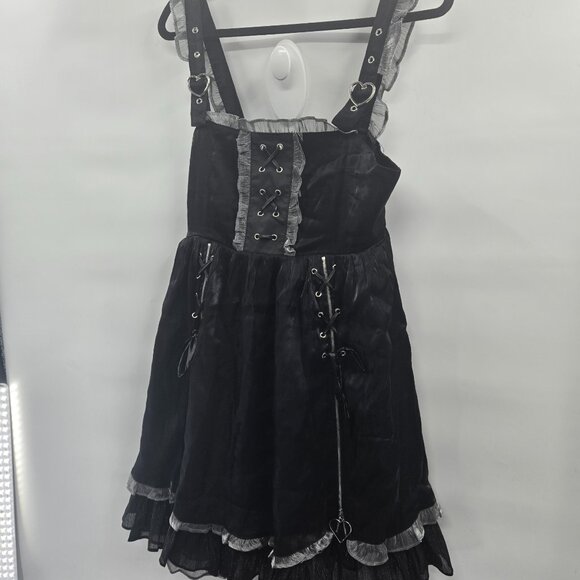 Hard Candy Gothic Lolita Steampunk Black Dress Multi-Layered Mini Dress 2x - Picture 1 of 12